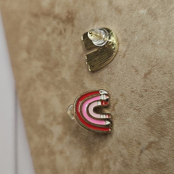 Teacher Theme Rainbow Stud Earrings - Picture 2 of 2
